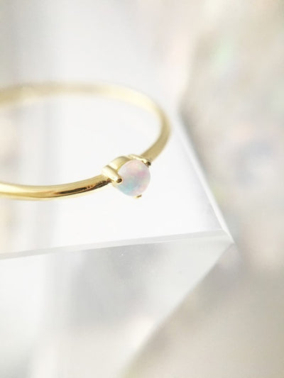 Opal Orb Crystal Ring