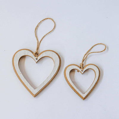 Wooden Heart Hanger, Set of 2 - Madison Gable Designs
